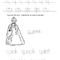 Worksheets for kids - initial sounds-q, qu